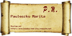 Pauleszku Marita névjegykártya